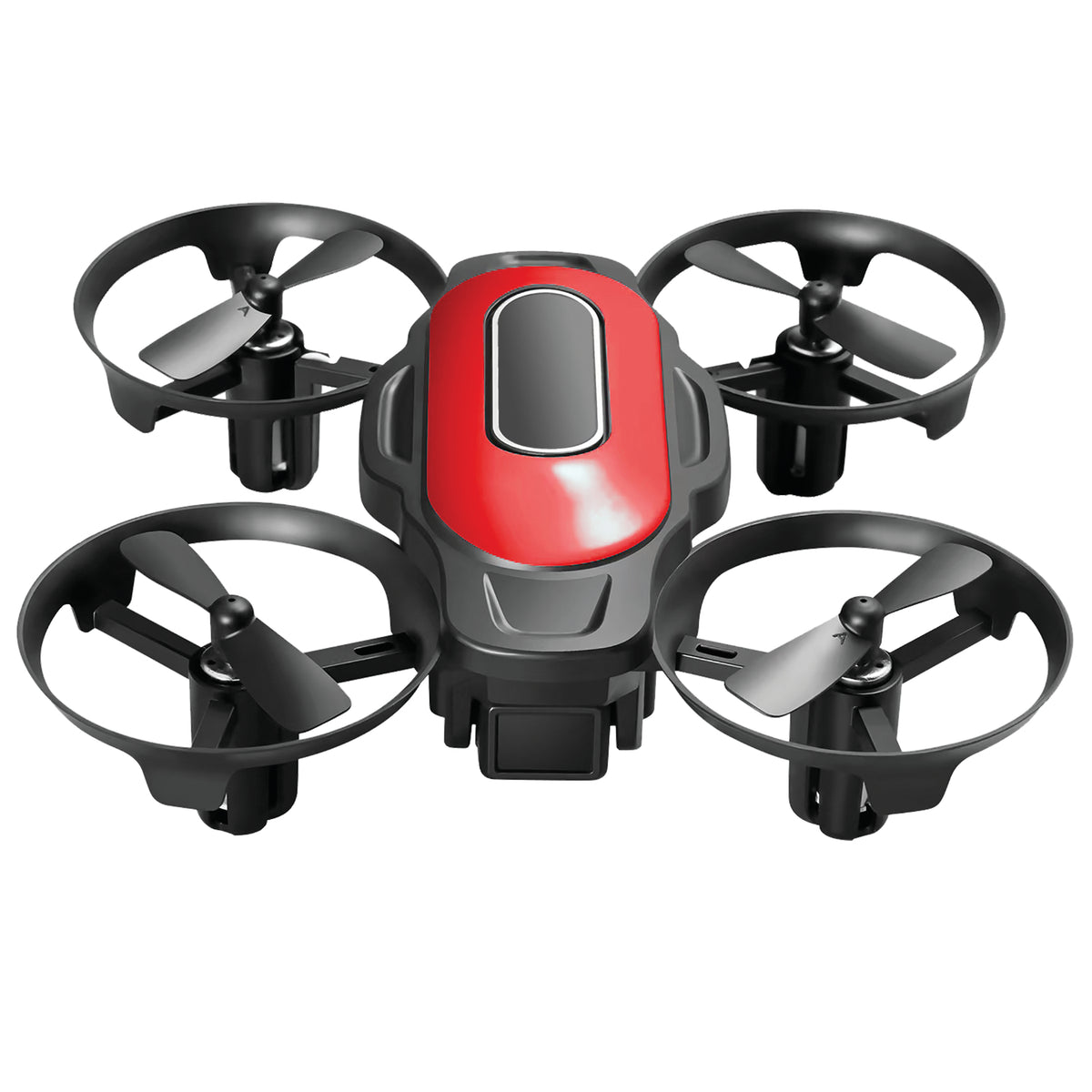 Escape Mini Drone Quadricoptère avec Télécommande et Protège-Hélices, Rouge et Noir - Simple Boutique