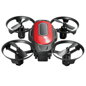 Escape Mini Drone Quadricoptère avec Télécommande et Protège-Hélices, Rouge et Noir - Simple Boutique