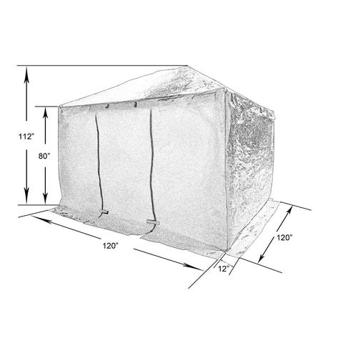 F. Corriveau International Abri Hivernal Seulement, pour Gazebo 10 x10 Blanc