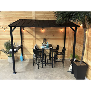 F. Corriveau International - Abri de Jardin à Toit Rigide, 5' x 8', Avec Table d'appoint - Simple Boutique