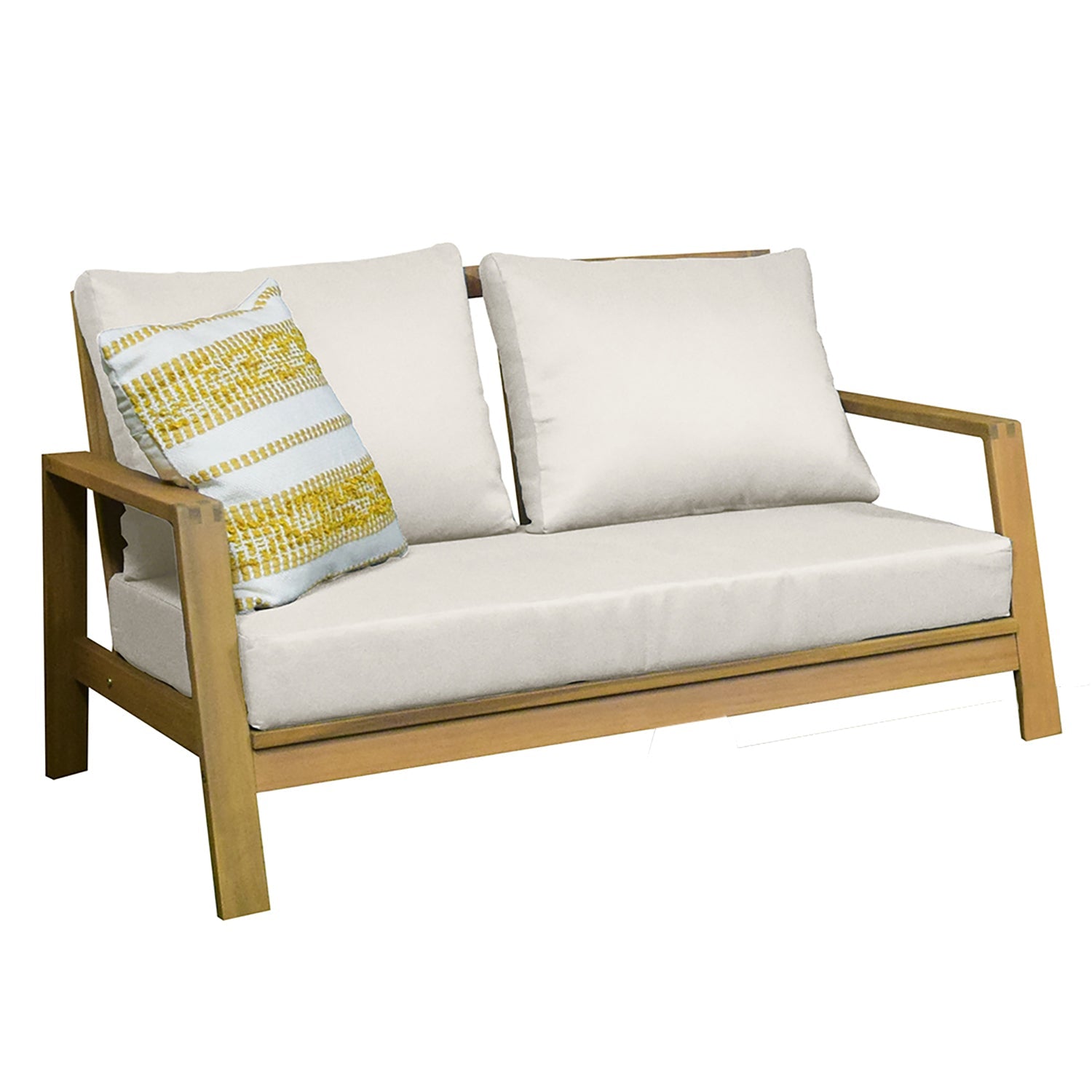 F. Corriveau International - Banc 2 Places Fuji Extérieur, Cadre en Bois d'acacia - Simple Boutique