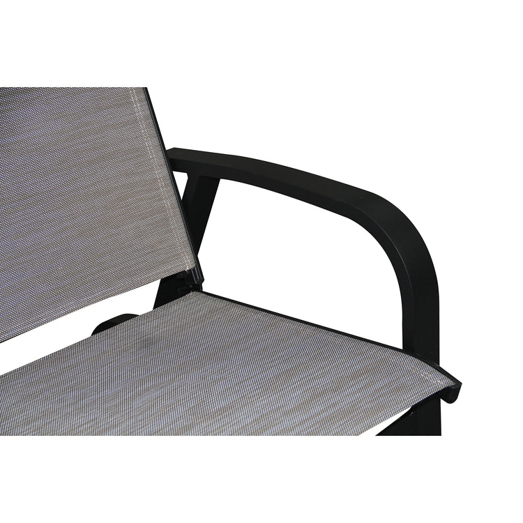F. Corriveau International - Chaise à Billes 2 Places Extérieur Bruxelle, Fabriqué en Aluminium, Beige - Simple Boutique