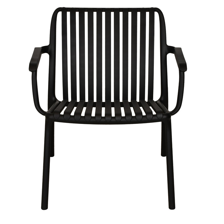 F. Corriveau International - Chaise avec Accoudoir Summer, Intérieur/Extérieur, Noir - Simple Boutique