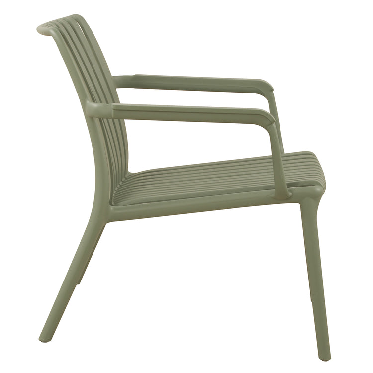 F. Corriveau International - Chaise avec Accoudoir Summer, Intérieur/Extérieur, Vert - Simple Boutique