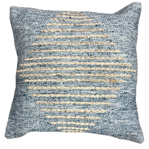 F. Corriveau International - Coussin Texturé Océan, Intérieur/Extérieur, 18" x 18" - Simple Boutique
