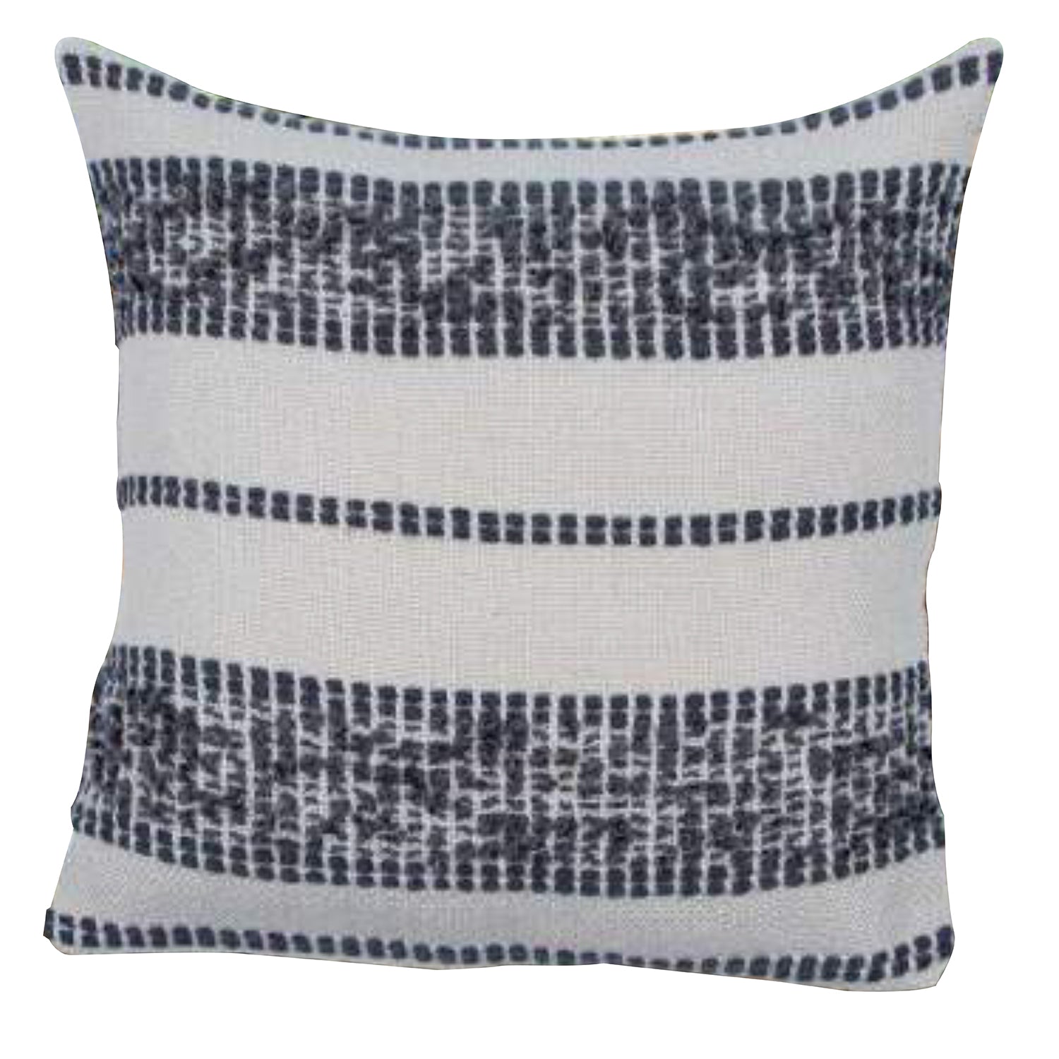 F. Corriveau International - Coussin à Rayure Mineral, Intérieur/Extérieur, 18" x 18" - Simple Boutique