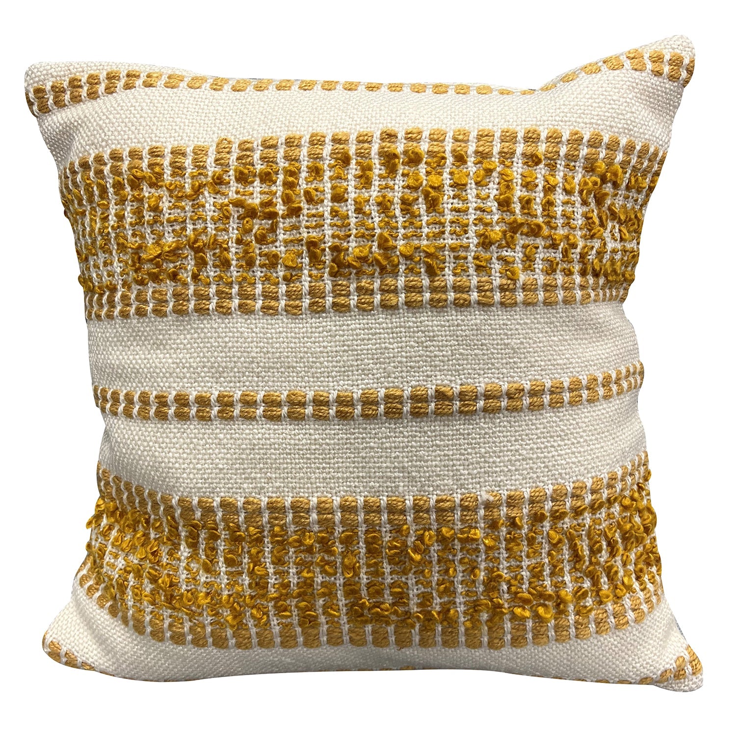 F. Corriveau International - Coussin à Rayure Mineral, Intérieur/Extérieur, 18" x 18" - Simple Boutique