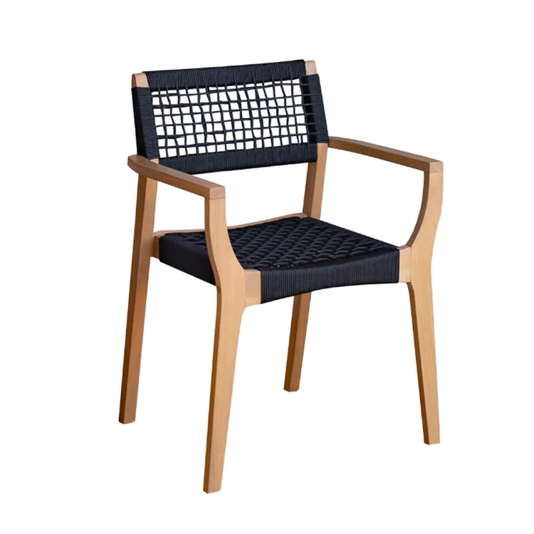 F. Corriveau International - Ensemble de 2 Chaises à Dîner Extérieur Maui, Cadre en Bois D'acacia - Simple Boutique