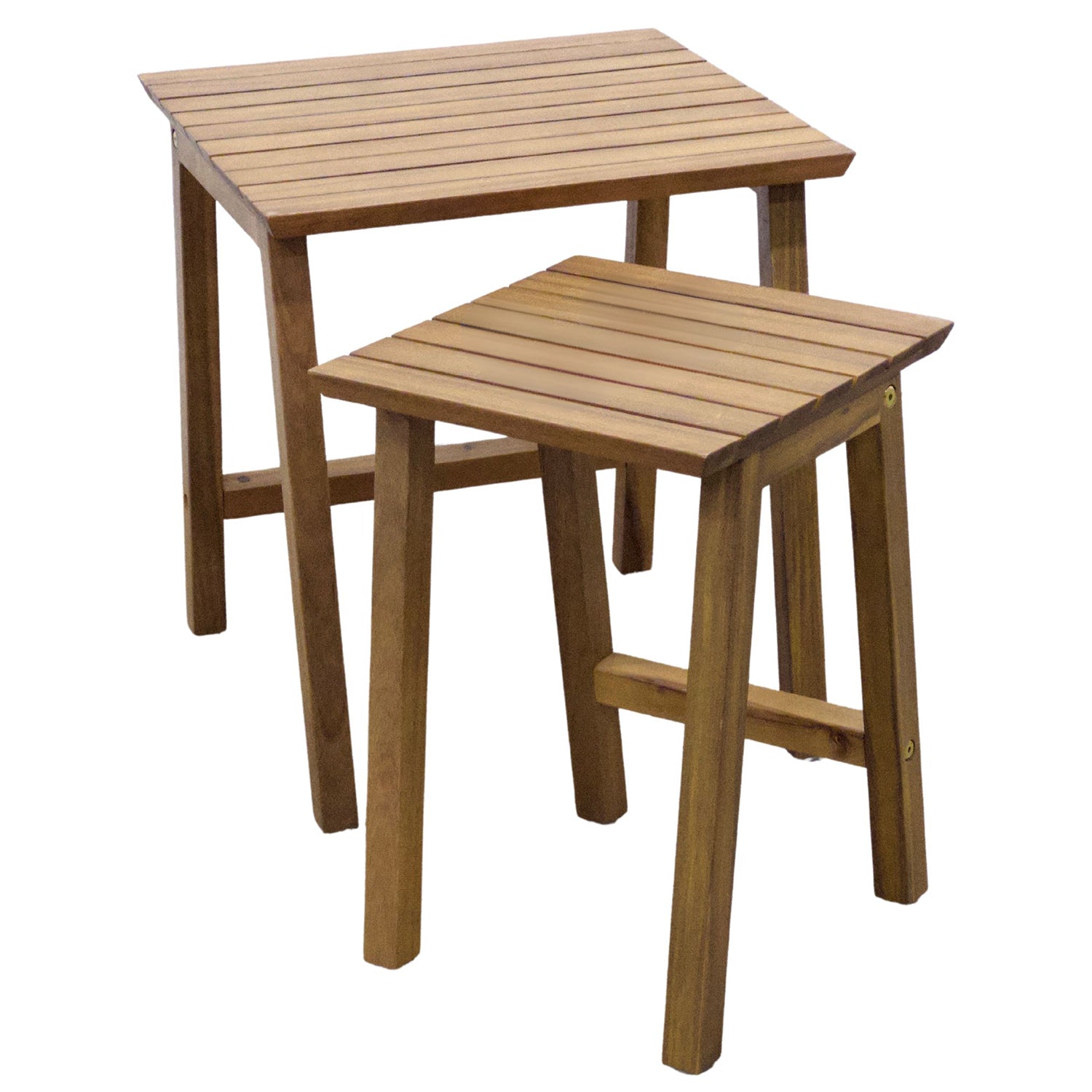 F. Corriveau International - Ensemble de 2 Tables Vario, Interieur/Extérieur, Fabriqué en Bois d'acacia - Simple Boutique