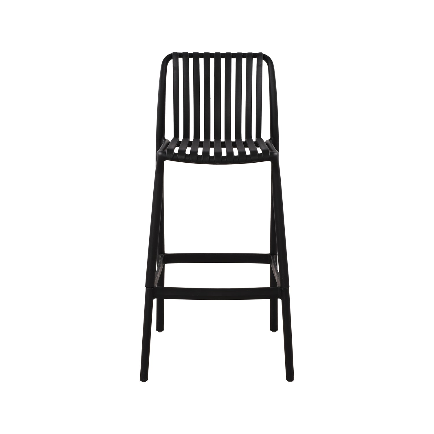 F. Corriveau International - Ensemble de 4 Chaises Hauteur Bar, Intérieur/Extérieur, Noir - Simple Boutique