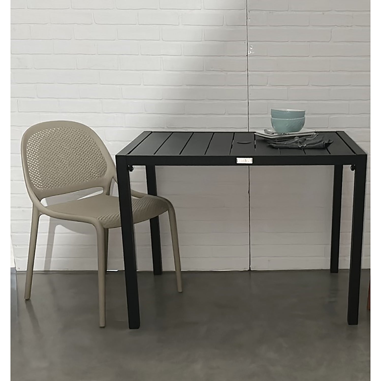 F. Corriveau International - Ensemble de 4 Chaises à Dîner Summer, Intérieur/Extérieur, Greige - Simple Boutique