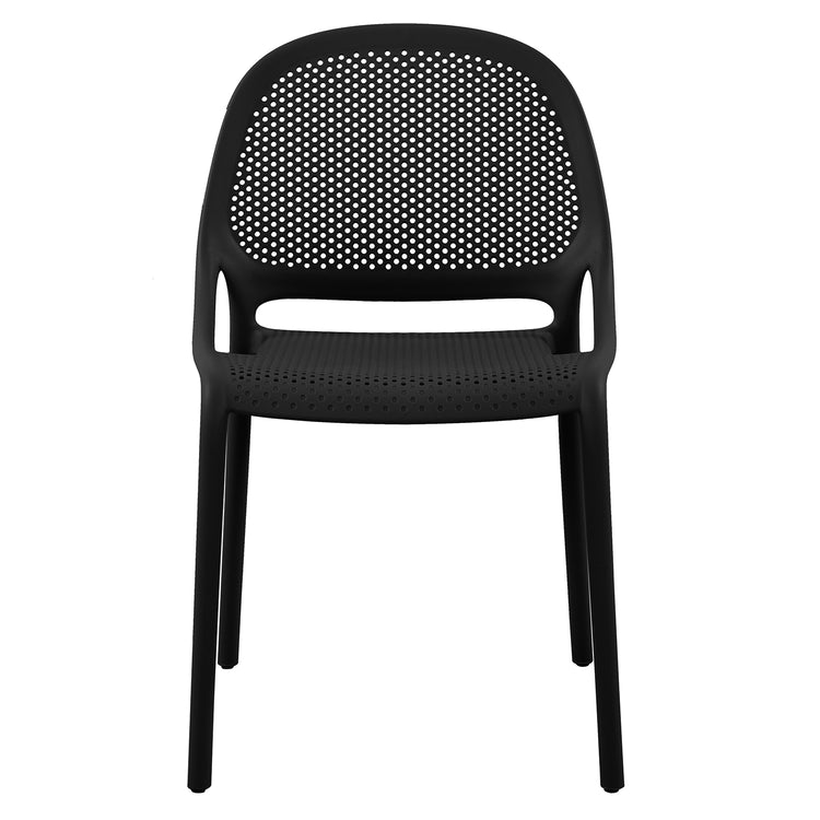 F. Corriveau International - Ensemble de 4 Chaises à Dîner Summer, Intérieur/Extérieur, Noir - Simple Boutique
