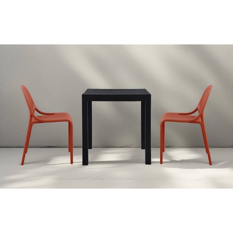 F. Corriveau International - Ensemble de 4 Chaises à Dîner Summer, Intérieur/Extérieur, Rouge Corail - Simple Boutique