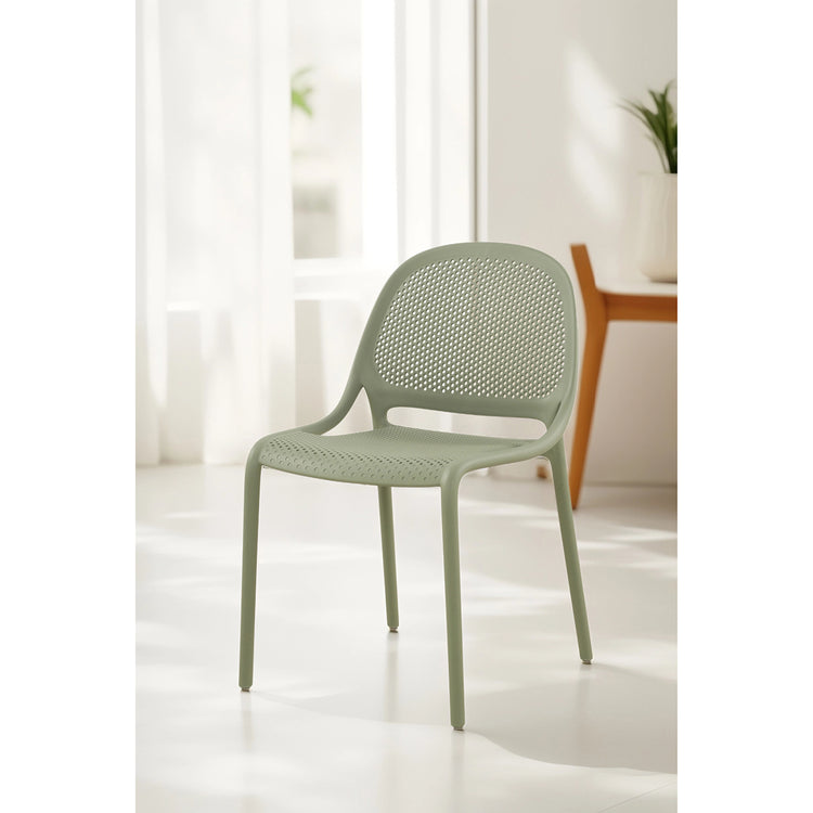 F. Corriveau International - Ensemble de 4 Chaises à Dîner Summer, Intérieur/Extérieur, Vert - Simple Boutique