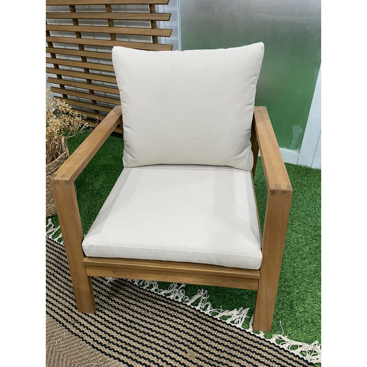 F. Corriveau International - Fauteuil 1 Place Fuji Extérieur, Cadre en Bois d'acacia - Simple Boutique
