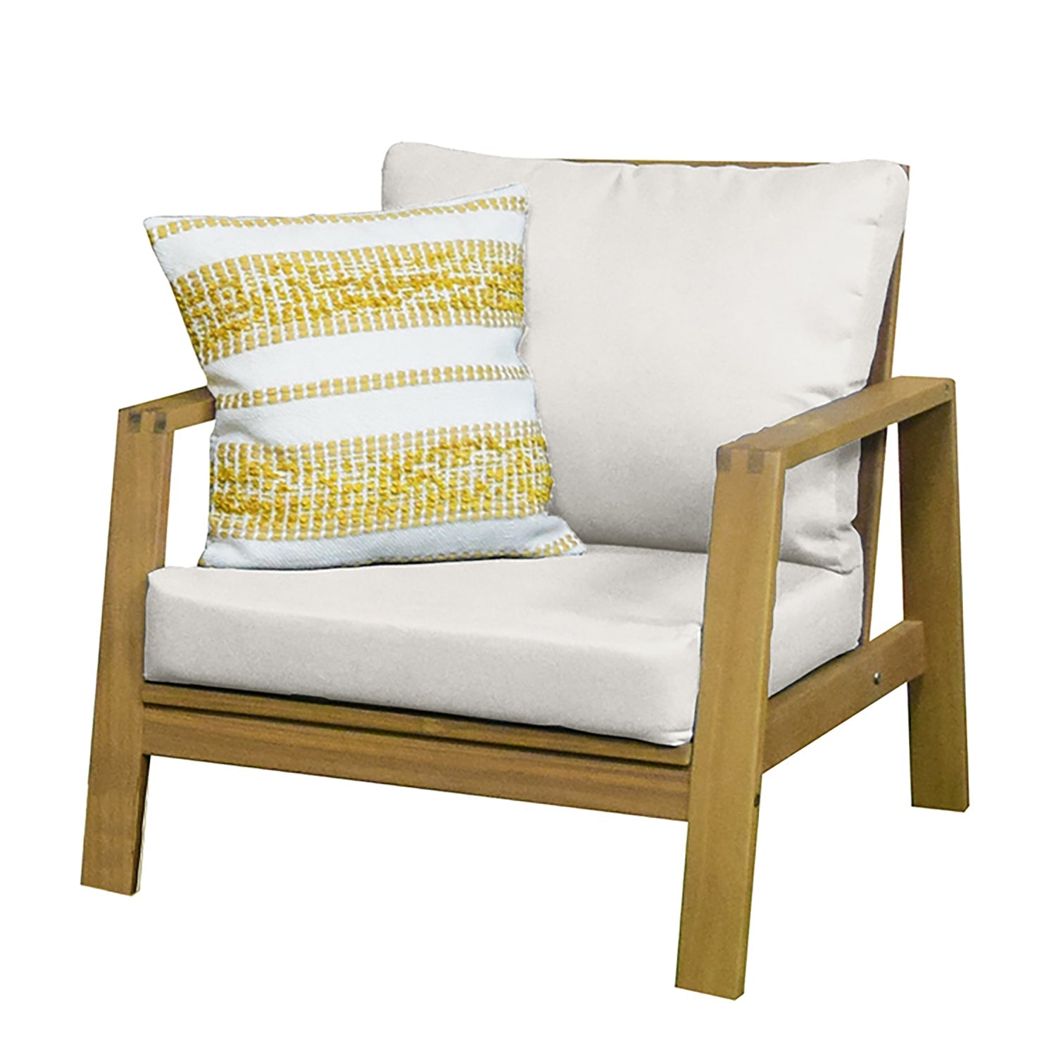 F. Corriveau International - Fauteuil 1 Place Fuji Extérieur, Cadre en Bois d'acacia - Simple Boutique