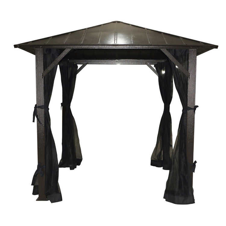 F. Corriveau International - Gazebo Seoul 8'x8' avec toit en Acier Galvanisé - Simple Boutique