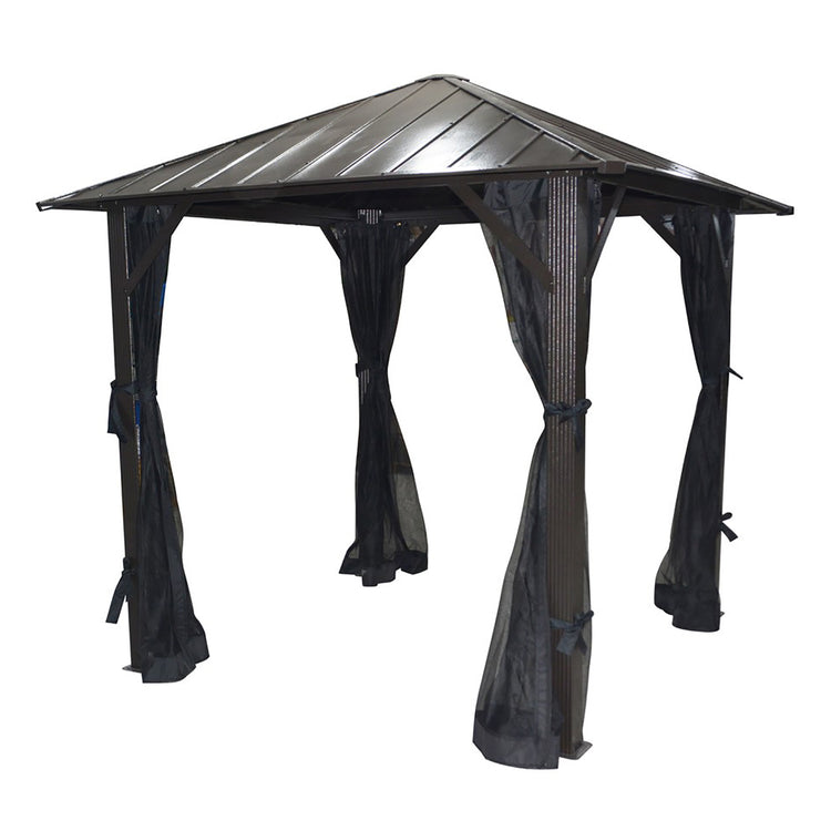 F. Corriveau International - Gazebo Seoul 8'x8' avec toit en Acier Galvanisé - Simple Boutique
