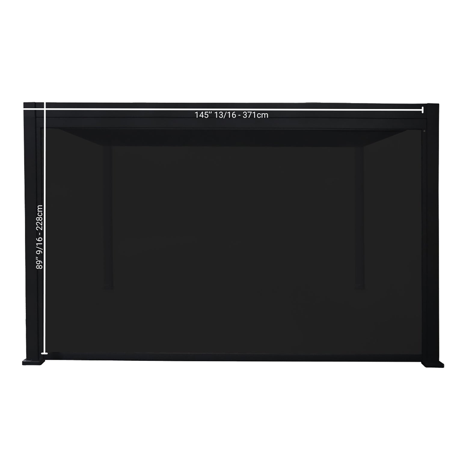 F. Corriveau International - Panneau Rétractable pour Pergola Melia, Côté 13', Noir - Simple Boutique