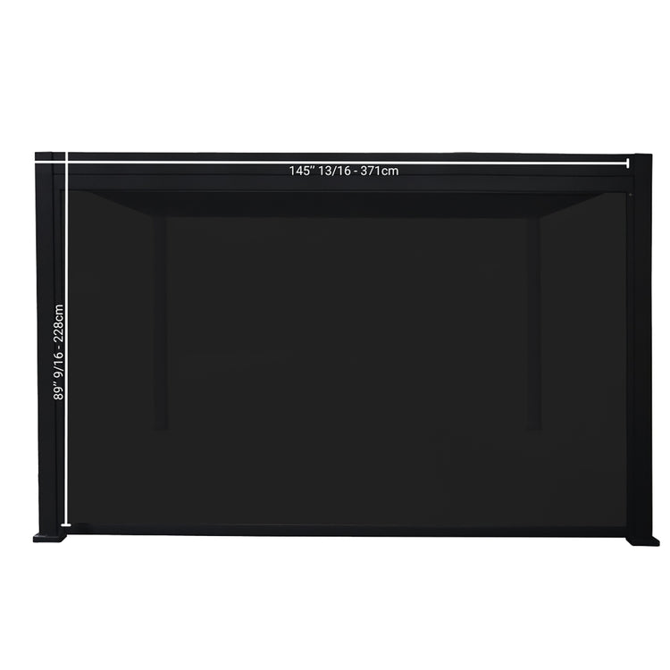 F. Corriveau International - Panneau Rétractable pour Pergola Melia, Côté 13', Noir - Simple Boutique