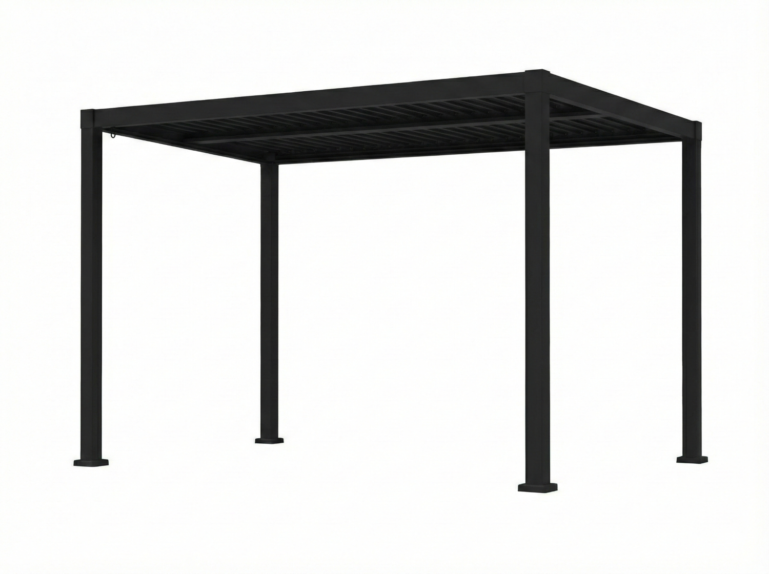 F. Corriveau International - Pergola Luméa en Aluminium avec Parisienne Ajustable, 8' x 10', Noir