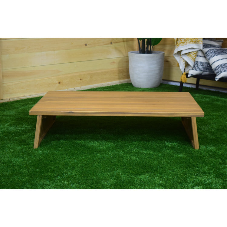 F. Corriveau International - Table Basse de Style Scandinave Fuji pour L'extérieur, Fait en Bois d'acacia - Simple Boutique