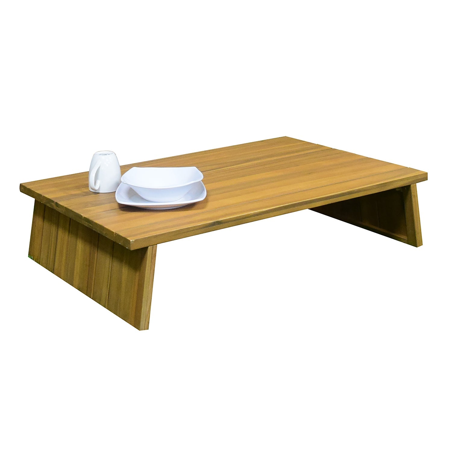 F. Corriveau International - Table Basse de Style Scandinave Fuji pour L'extérieur, Fait en Bois d'acacia - Simple Boutique