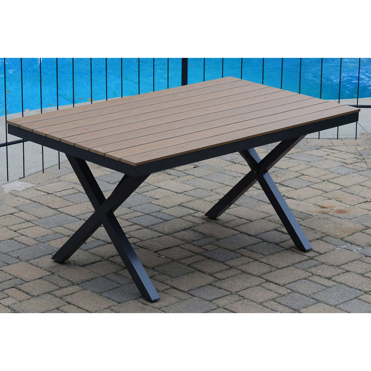 F. Corriveau International - Table à Manger Nappa Extérieur, Aluminium et PS Wood - Simple Boutique