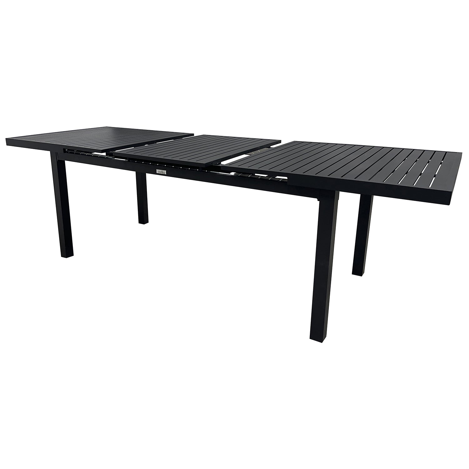 F. Corriveau International - Table à Rallonge Extérieur, Fait en Aluminium, Noir - Simple Boutique