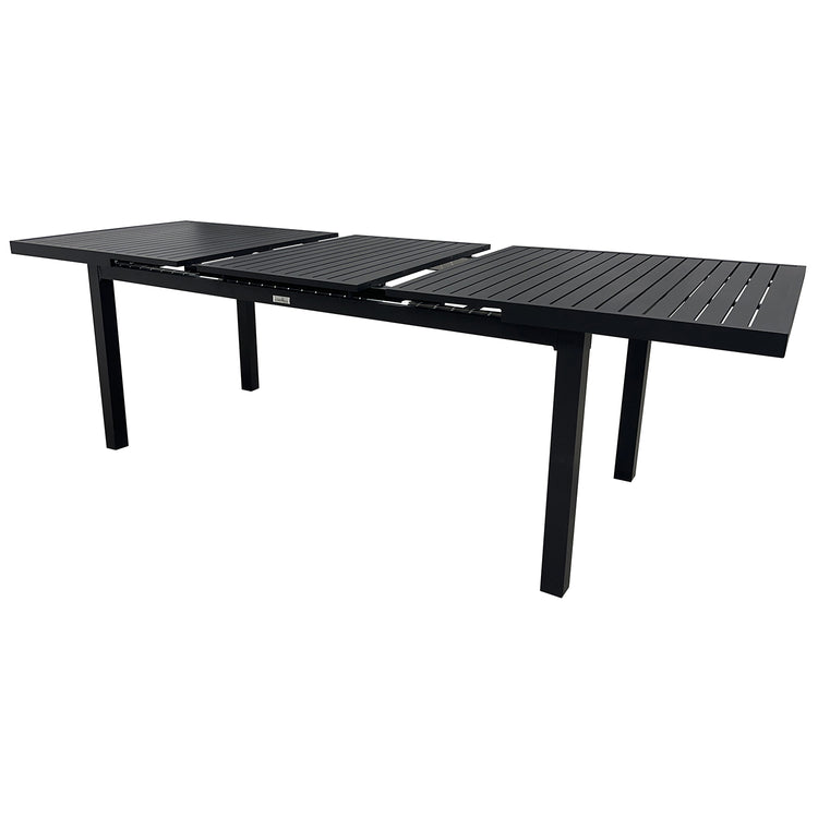 F. Corriveau International - Table à Rallonge Extérieur, Fait en Aluminium, Noir - Simple Boutique