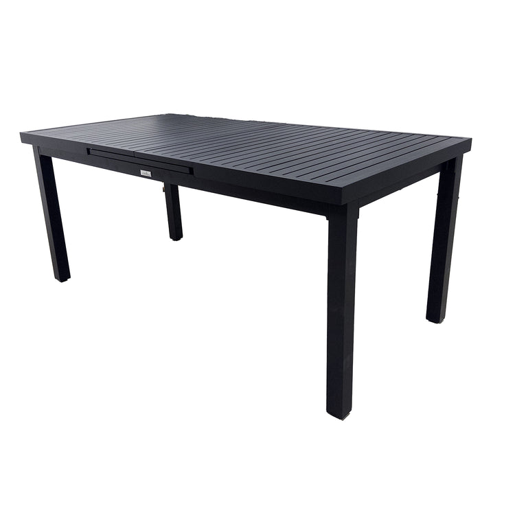 F. Corriveau International - Table à Rallonge Extérieur, Fait en Aluminium, Noir - Simple Boutique