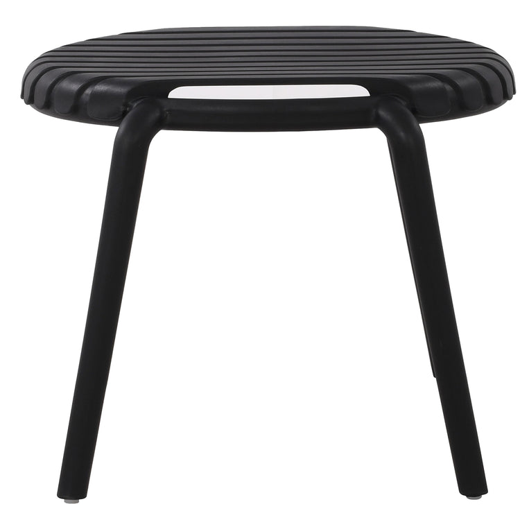 F. Corriveau International - Table d'appoint Ronde Summer, 20" de Diamètre, Intérieur/Extérieur, Noir - Simple Boutique