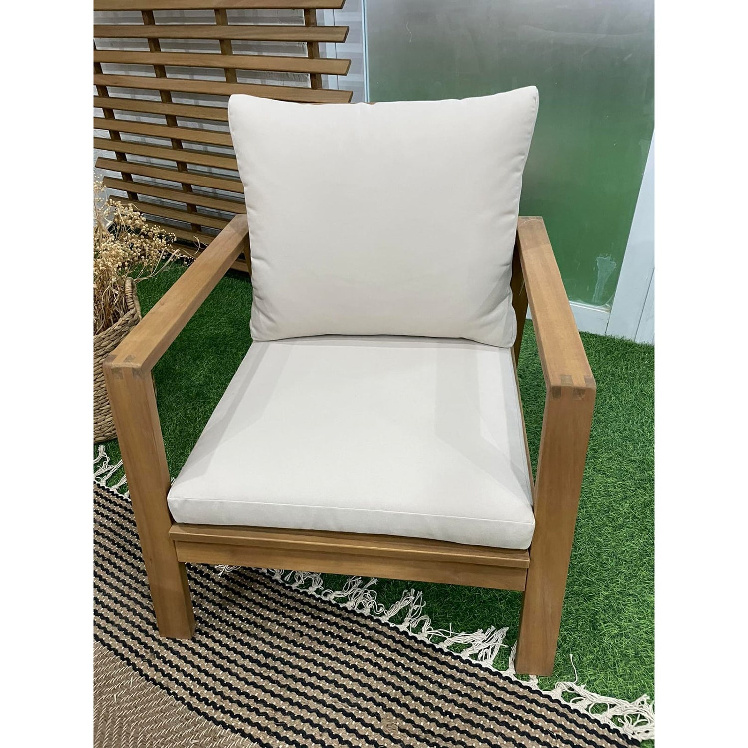 Fauteuil 1 Place Fuji Extérieur, Cadre en Bois d'acacia - Simple Boutique