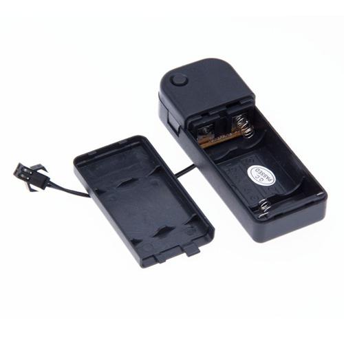 Fil EL (Électro Luminescent) 2.3mm, Contrôleur à batteries, 3m - Rouge - Simple Boutique