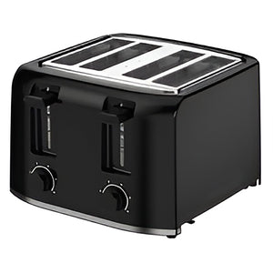 Frigidaire - Grille-Pain à 4 Tranches, 6 Réglages de Brunissage, 1400 Watts, Noir - Simple Boutique