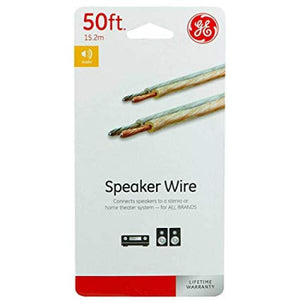 GE Fil de Haut-Parleurs 18 AWG 2 Conducteurs, 50 pieds - Simple Boutique