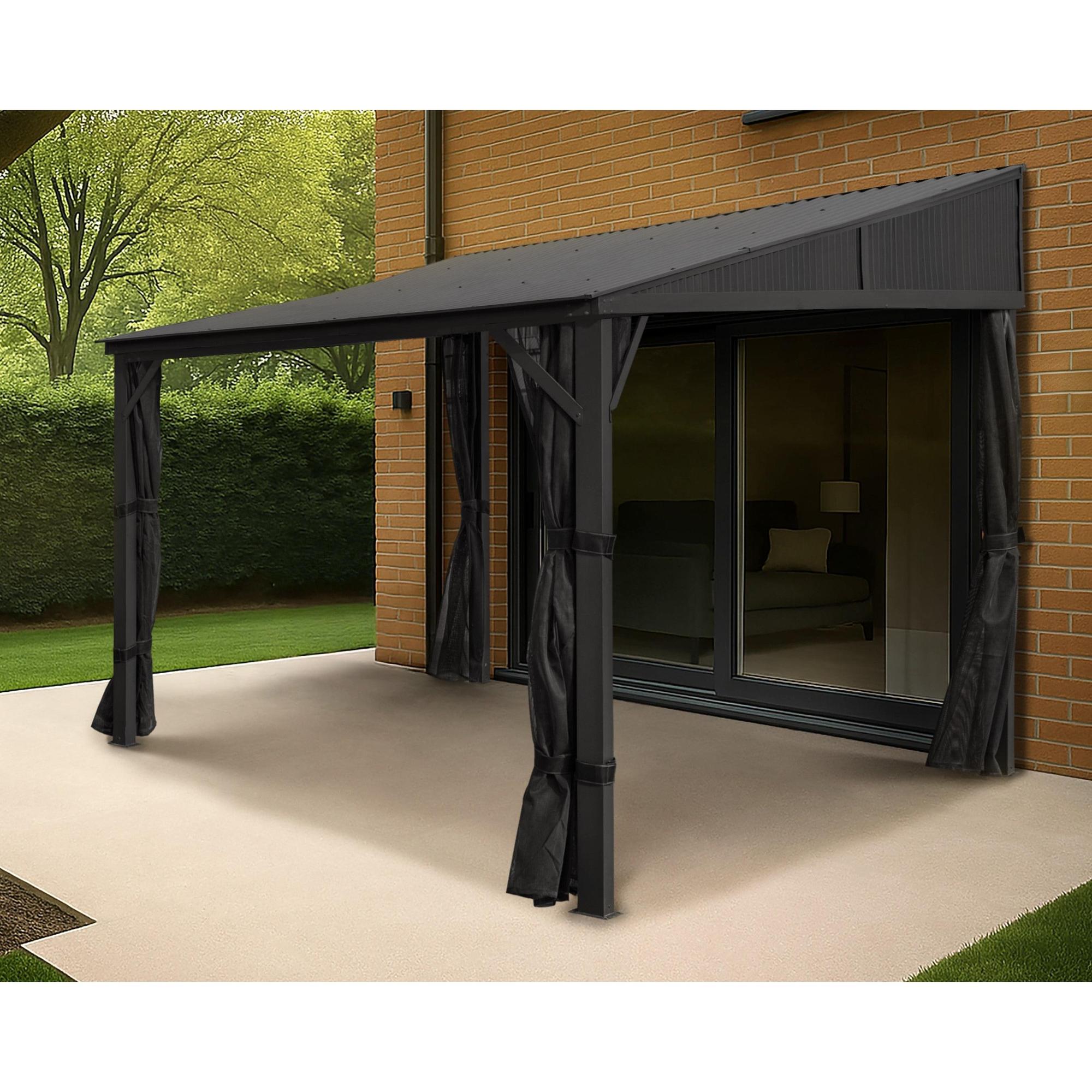 Gazebo Mural Cascada 10' x 12' avec toit rigide Galvalume - Simple Boutique