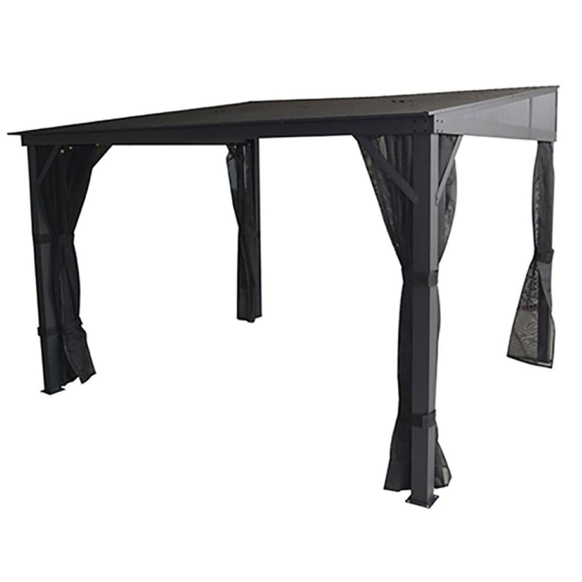 Gazebo Mural Cascada 10' x 12' avec toit rigide Galvalume - Simple Boutique