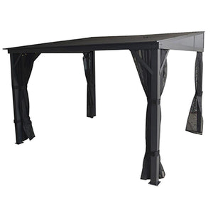 Gazebo Mural Cascada 10' x 12' avec toit rigide Galvalume - Simple Boutique