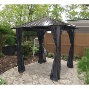 Gazebo Seoul 8'x8' avec toit en Acier Galvanisé - Simple Boutique