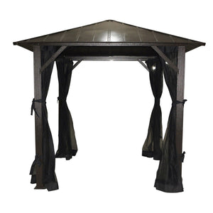 Gazebo Seoul 8'x8' avec toit en Acier Galvanisé - Simple Boutique