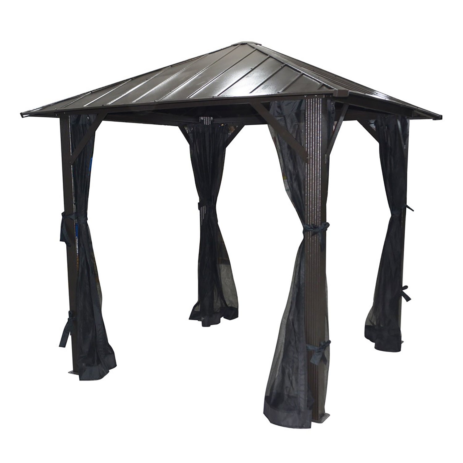 Gazebo Seoul 8'x8' avec toit en Acier Galvanisé - Simple Boutique