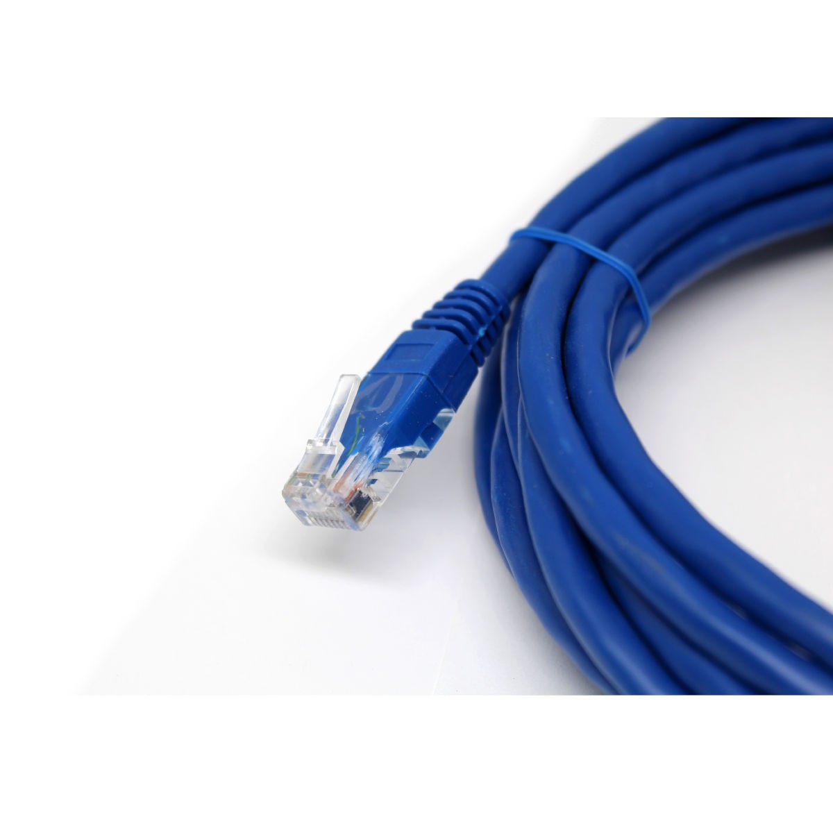 GlobalTone Câble ethernet réseau Cat6 RJ-45 14 pieds Bleu - Simple Boutique