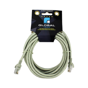 GlobalTone Câble ethernet réseau Cat6 RJ-45 14 pieds Gris - Simple Boutique