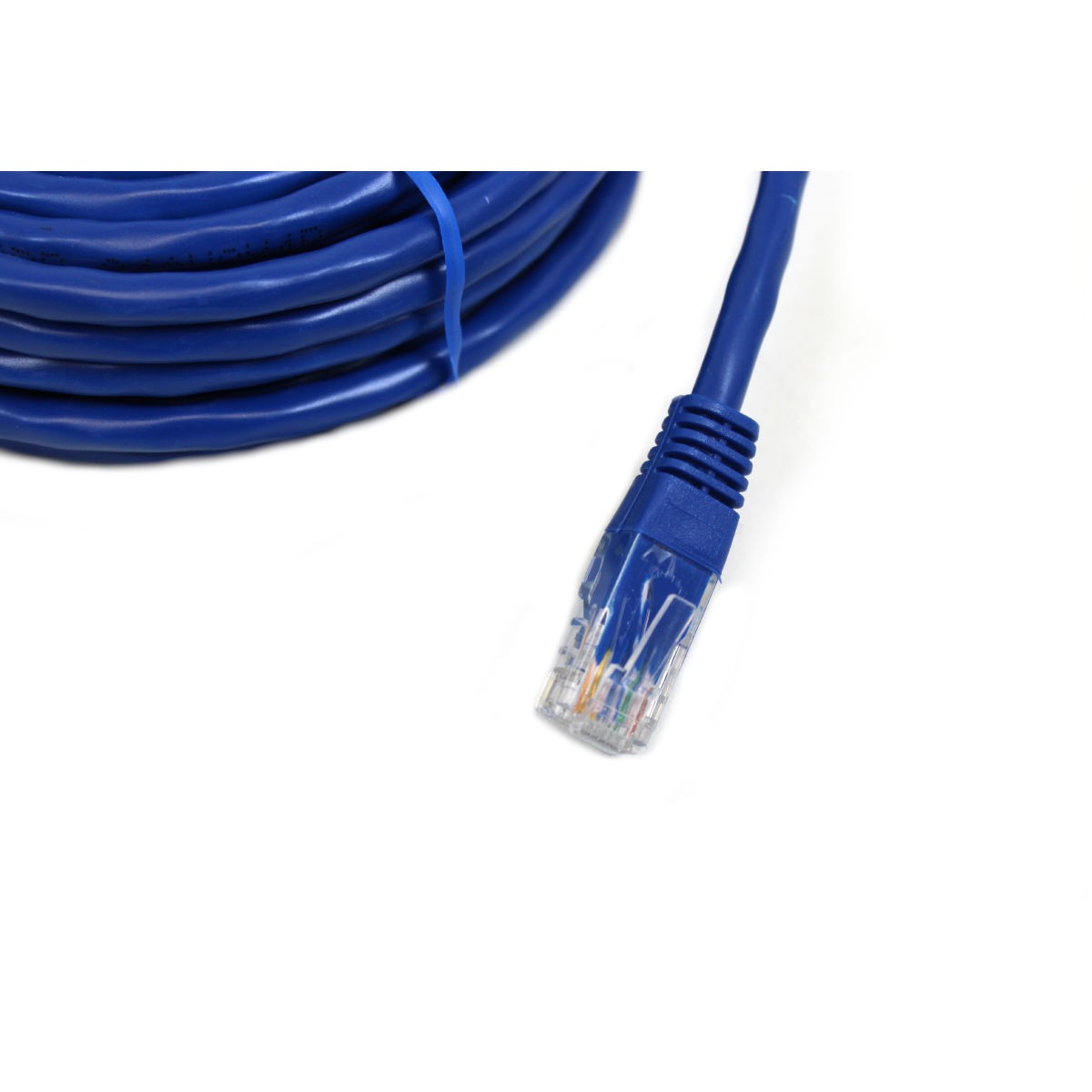 GlobalTone Câble ethernet réseau Cat6 RJ-45 25 pieds Bleu - Simple Boutique