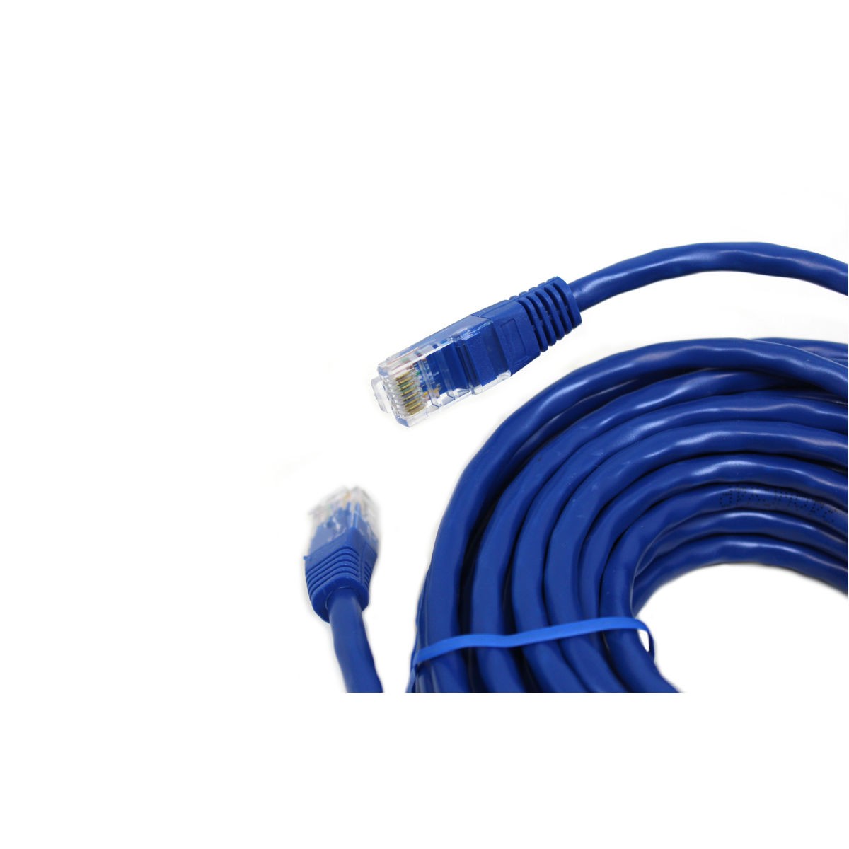 GlobalTone Câble ethernet réseau Cat6 RJ-45 25 pieds Bleu - Simple Boutique