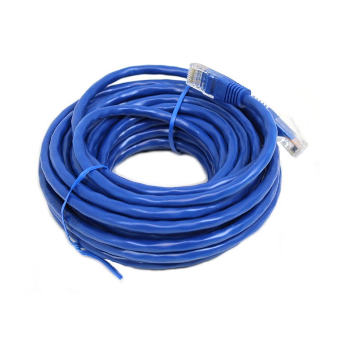 GlobalTone Câble ethernet réseau Cat6 RJ-45 25 pieds Bleu - Simple Boutique