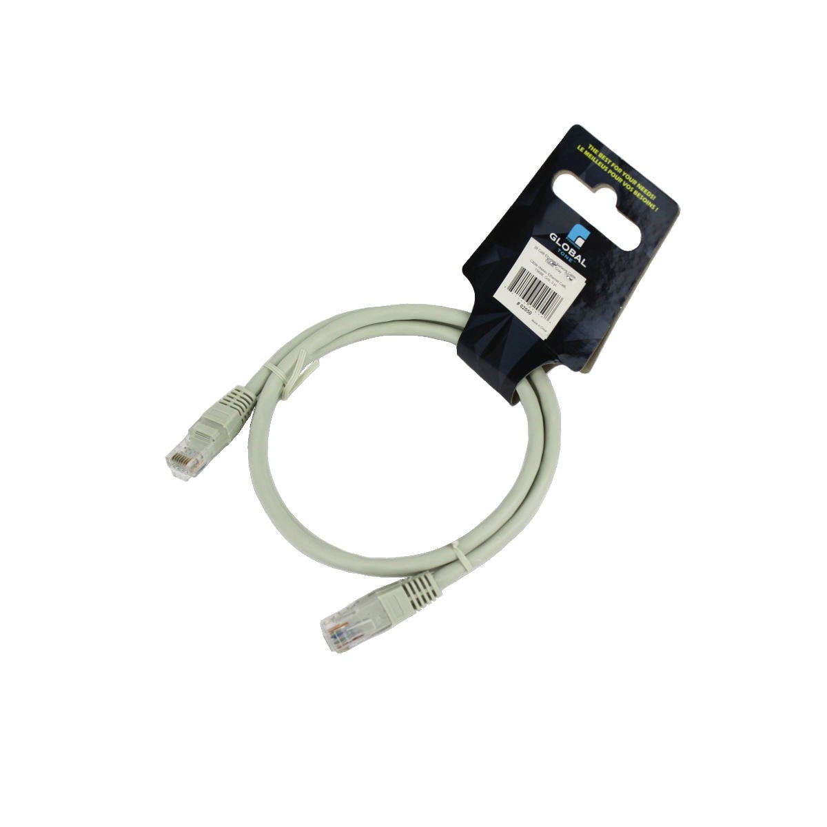 GlobalTone Câble ethernet réseau Cat6 RJ-45 3 pieds Gris - Simple Boutique