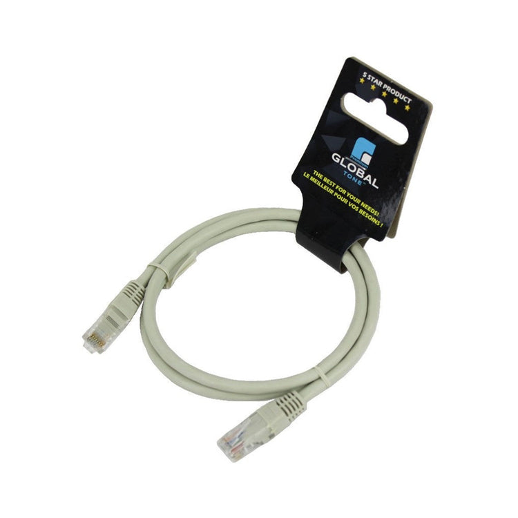 GlobalTone Câble ethernet réseau Cat6 RJ-45 3 pieds Gris - Simple Boutique