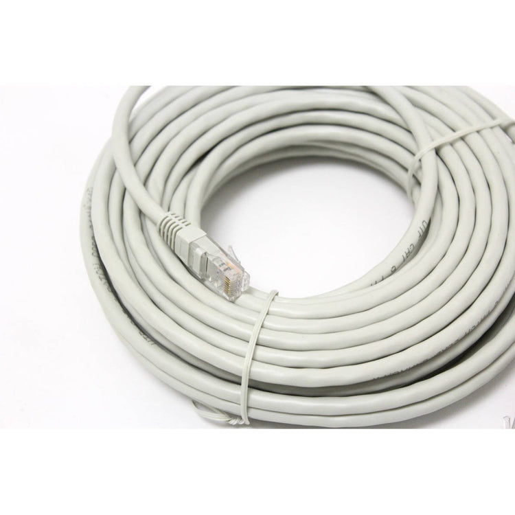GlobalTone Câble ethernet réseau Cat6 RJ-45 50 pieds Gris - Simple Boutique